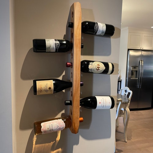 Wine rack, live edge walnut or spalted maple, great gift for housewarming or hostess shops