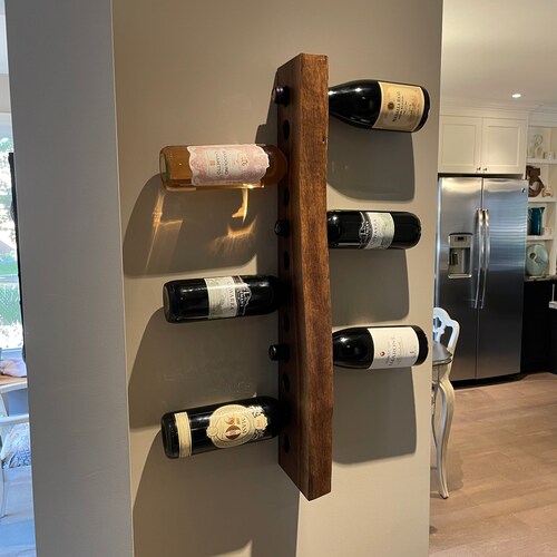 Wine rack, live edge walnut or spalted maple, great gift for housewarming or hostess shops