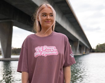 Eat Pussy Not Animals Brown T-shirt