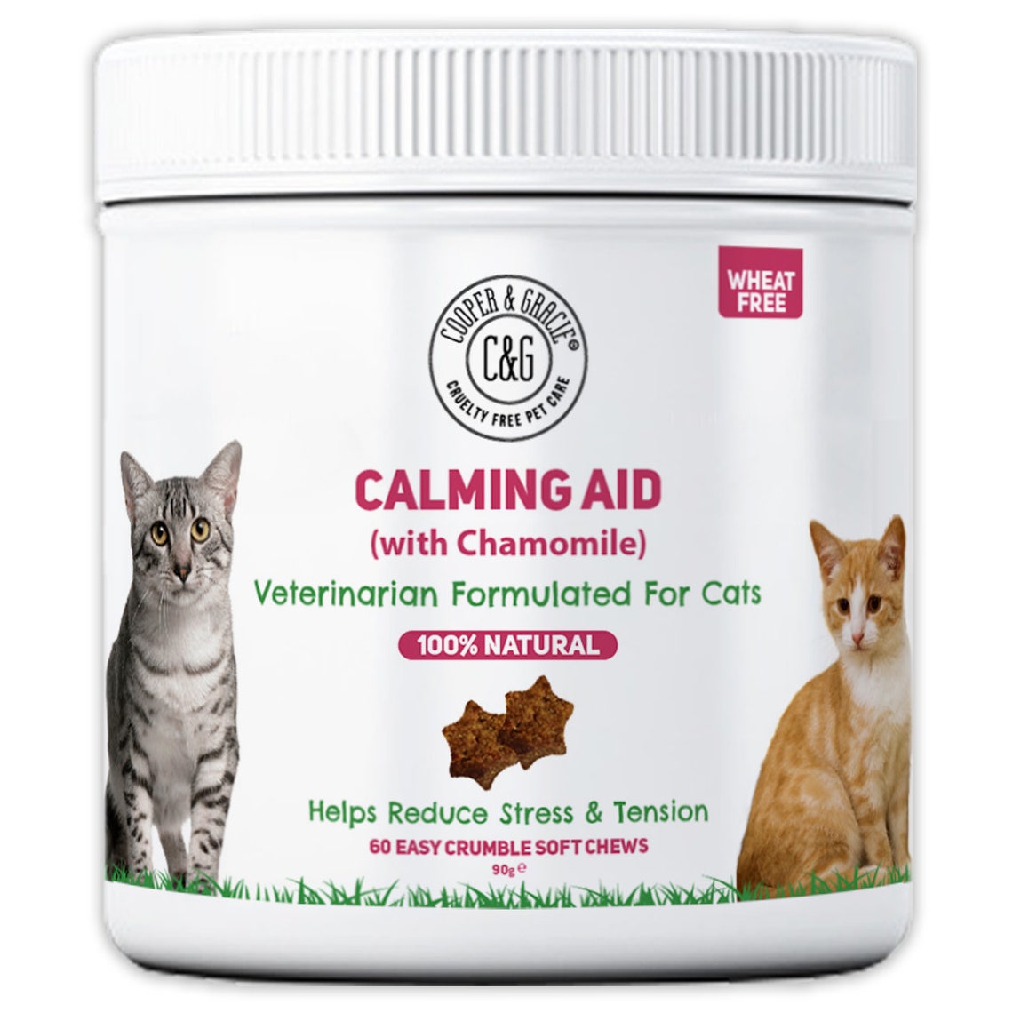 Calming Cat Treats With Chamomile 60 Soft Chews Maintain Etsy