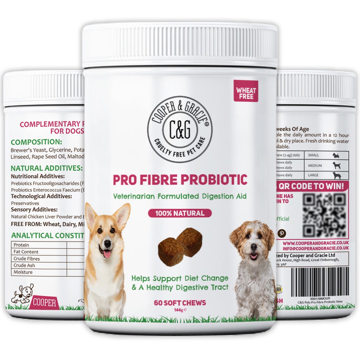 Probiotic Fiber For Dogs 60 Soft Chews Healthy Digestive Etsy