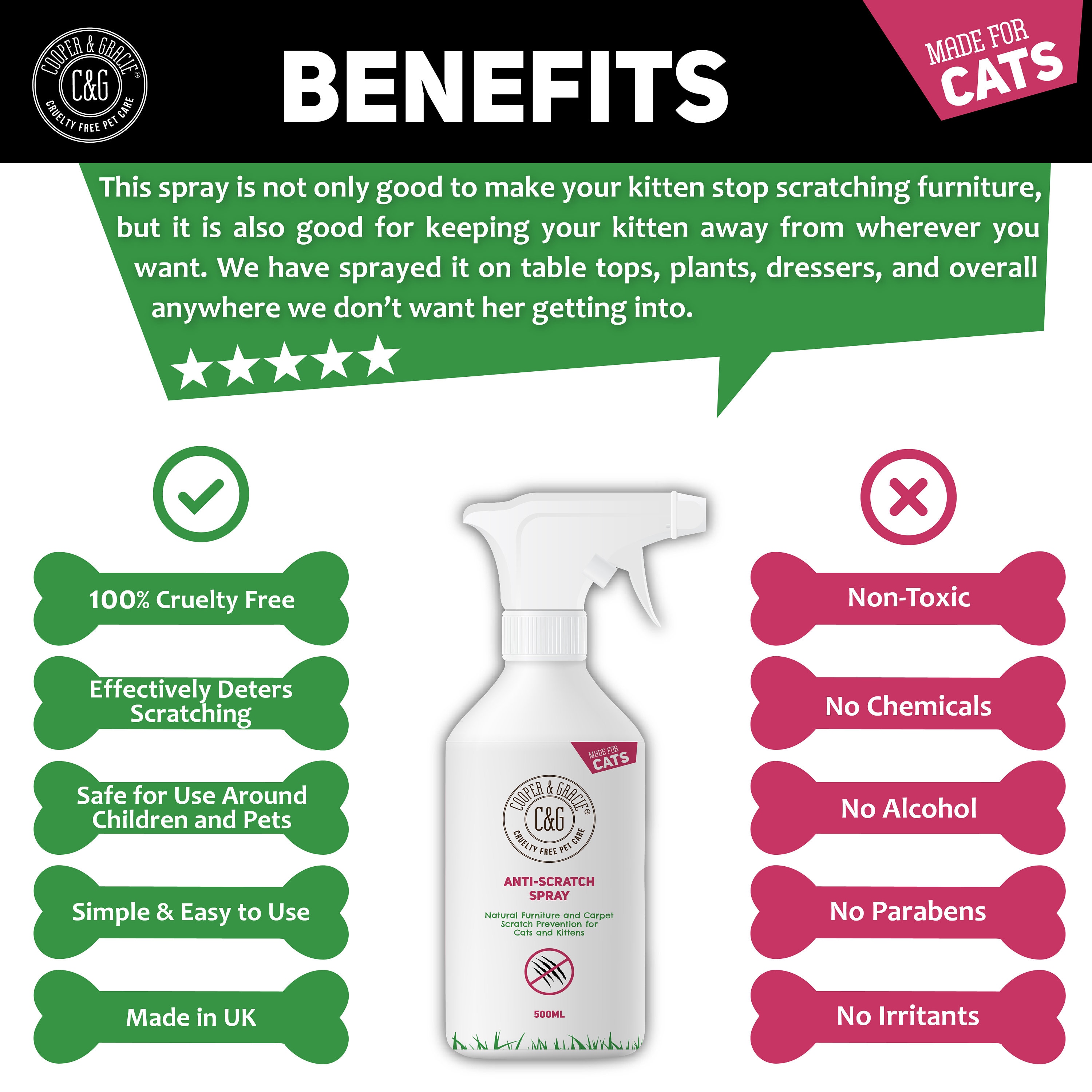 Cat Anti Scratch Spray 500ML Best Cat Scratcher Deterrent Etsy