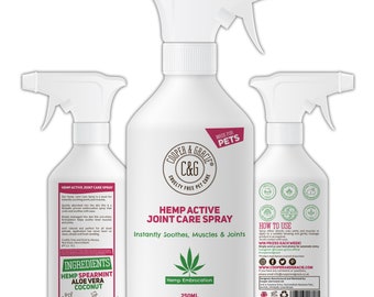 Hemp Active Joint Care Spray 250ml | Instant Soothes Muscle & Joint | Quick Absorb | Cruelty Free Vet Recommended (Out of Stock)