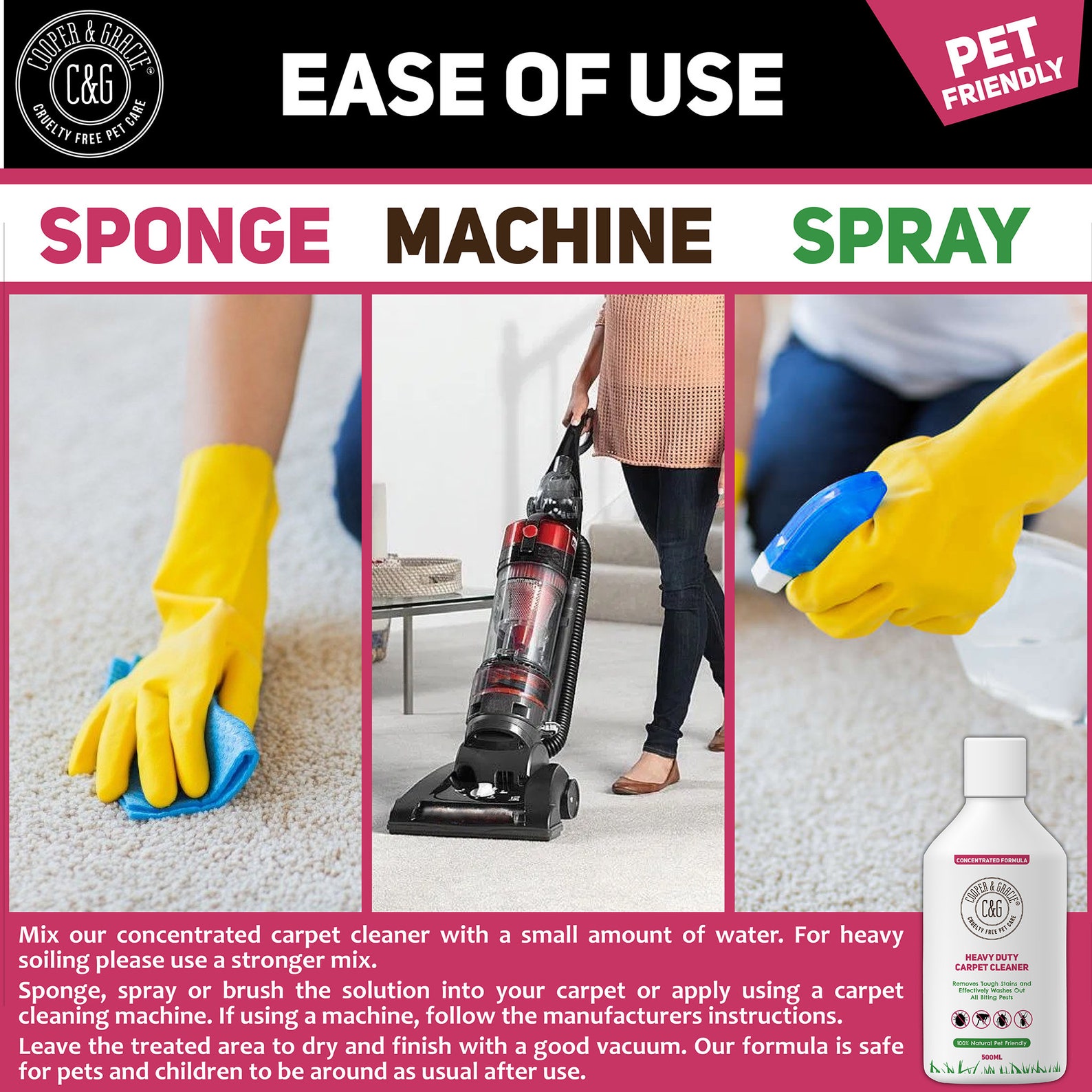 Heavy Duty Pest Carpet Cleaner Concentrate 500ml 100 Etsy