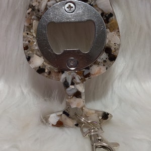 Handmade Aloha Seashell Wine Glass Bottle Opener - Beach Theme Bottle Opener - Tiki Bar Decor - Wedding Decor - Hawaiian