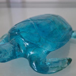 Handmade Resin Sea Turtle / Turtle Decor / Turtle Figurine / Ocean Turtle