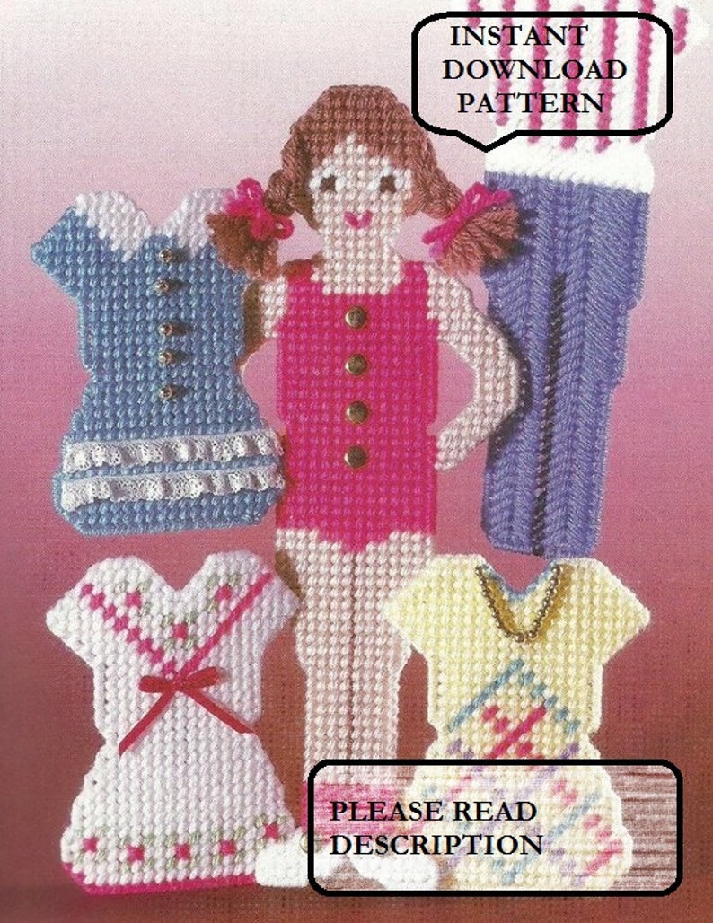 plastic canvas dolls