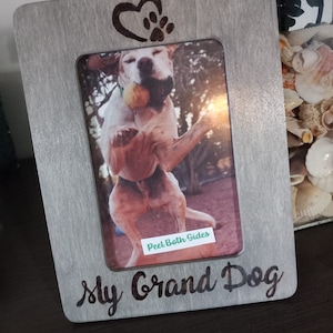 Grandparents My Grand Dog Engraved Wood 4 x 6 or 6 x 4 Picture Photo Frame / Grandparent Frame My Grand Dogs