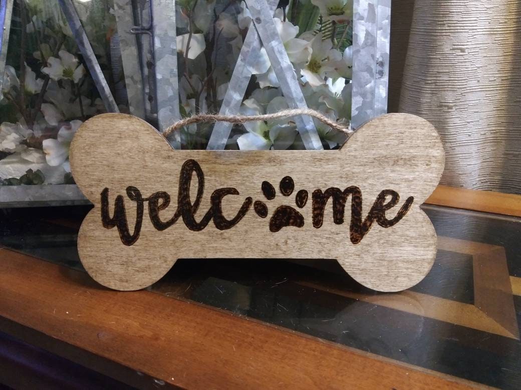 9 1/2 Pet Dog Bone Wood Sign / Dog Bone Etsy