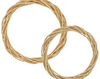 9" ~ 12" Round Floral Garden Natural Willow Wreath / Arts & Craft Supply / Dream Catcher