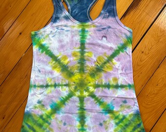 Women's tie dye tank, Large