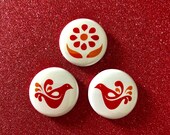 PYREX Friendship MAGNET SET - Set Of Three - Mid Century Modern - Kitchen Decor - Retro