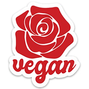 VEGAN ROSE MAGNET - Yoga Flair - Kitchen Decor - Veganism - Vegan Gift