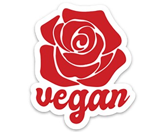 VEGAN ROSE MAGNET - Yoga Flair - Kitchen Decor - Veganisme - Vegan Gift