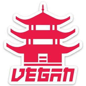 VEGAN PAGODA MAGNET - Spiritual Flair - Kitchen Decor - Veganism - Vegan Gift