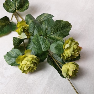 Artificial Green Hops Spray: Autumn Wedding Bouquet, 80cm Stem
