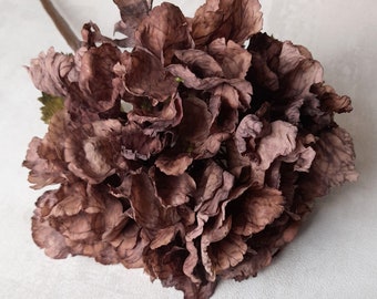 artificial hydrangea, mocha hydrangea, dried hydrangea, hydrangea bouquet, neutral home decor, mocha flowers, autumn home decor