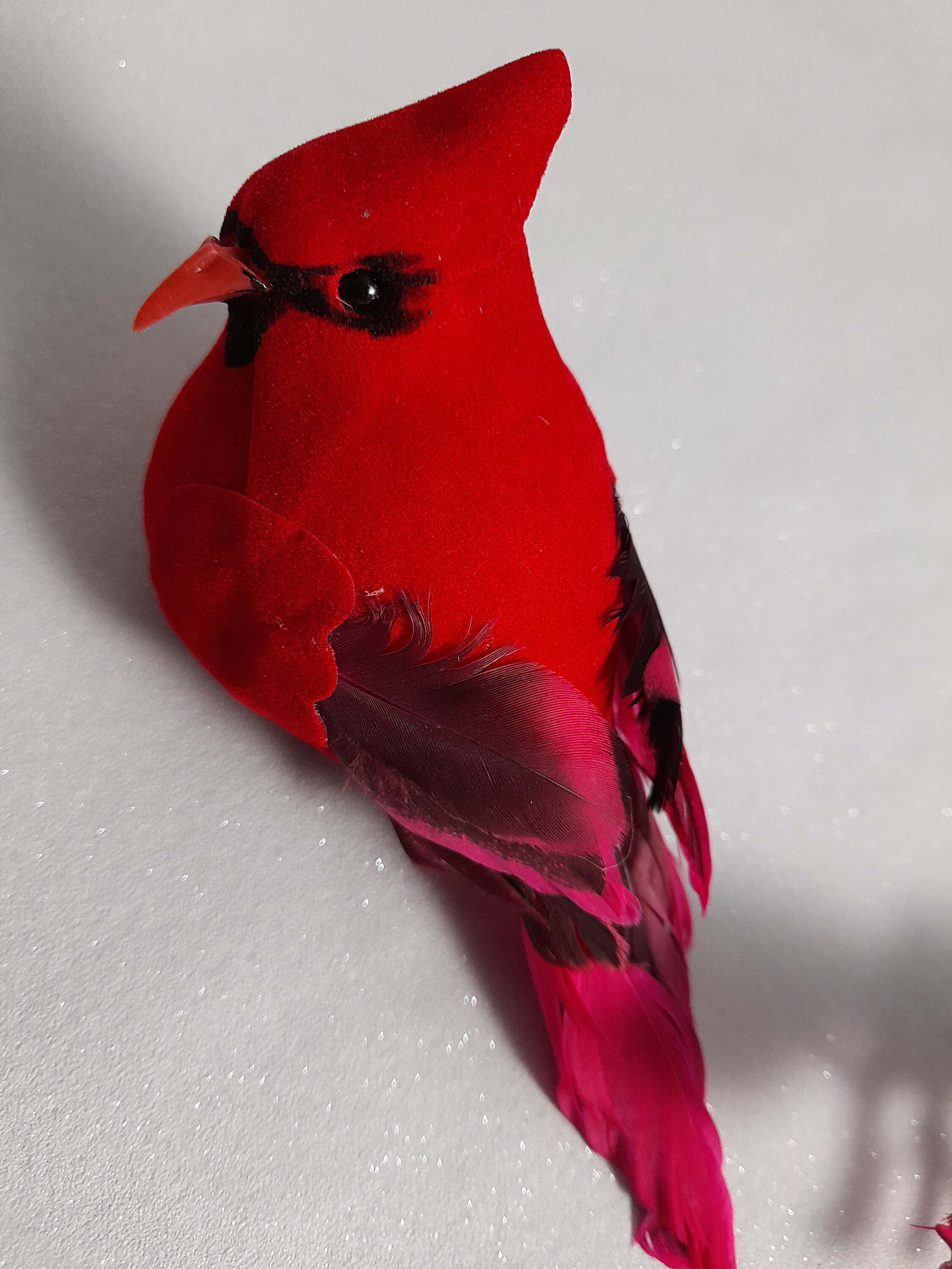 Artificial feather bird faux bird cardinal bird craft bird Etsy