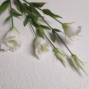 artificial lisianthus, artificial flowers, white flowers, white lisianthus, gift for her, mothers day, lisianthus flower