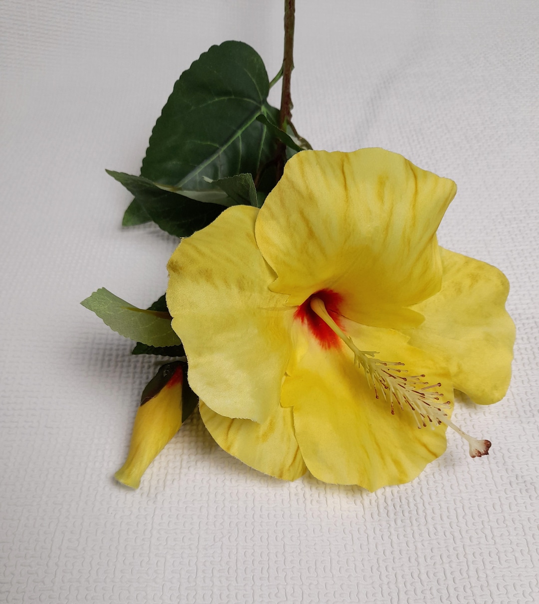 Artificial Hibiscus, Artificial Flowers, Yellow Hibiscus, Tropical
