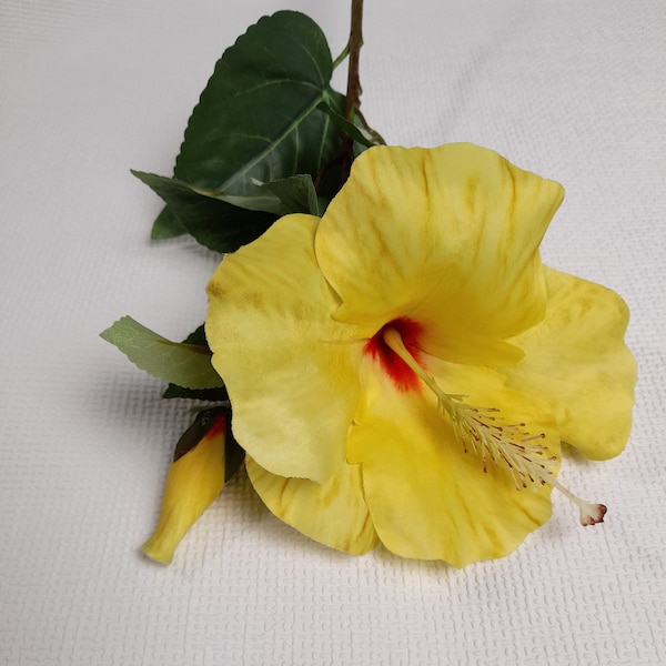artificial hibiscus, artificial flowers, yellow hibiscus, tropical flowers, hibiscus flower, yellow flowers, yellow bouquet