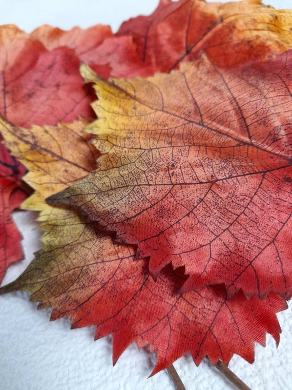 Artificial Leaf Red Leaves Autumn Leaves Fall Decor Autumn Etsy Artificial Leaf Red Leaves Autumn Leaves Fall Decor Autumn Etsy