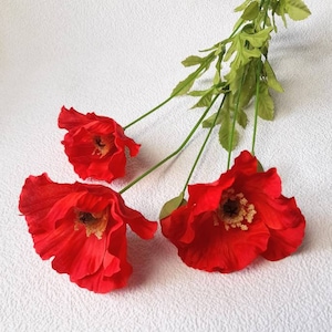 artificial poppy, artificial flowers, red poppy, red flowers, poppy home decor, remembrance poppy, poppy bouquet, red bouquet