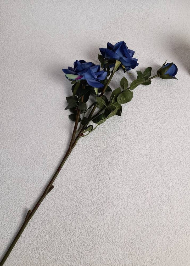 Artificial rose faux blue rose artificial flowers blue Etsy