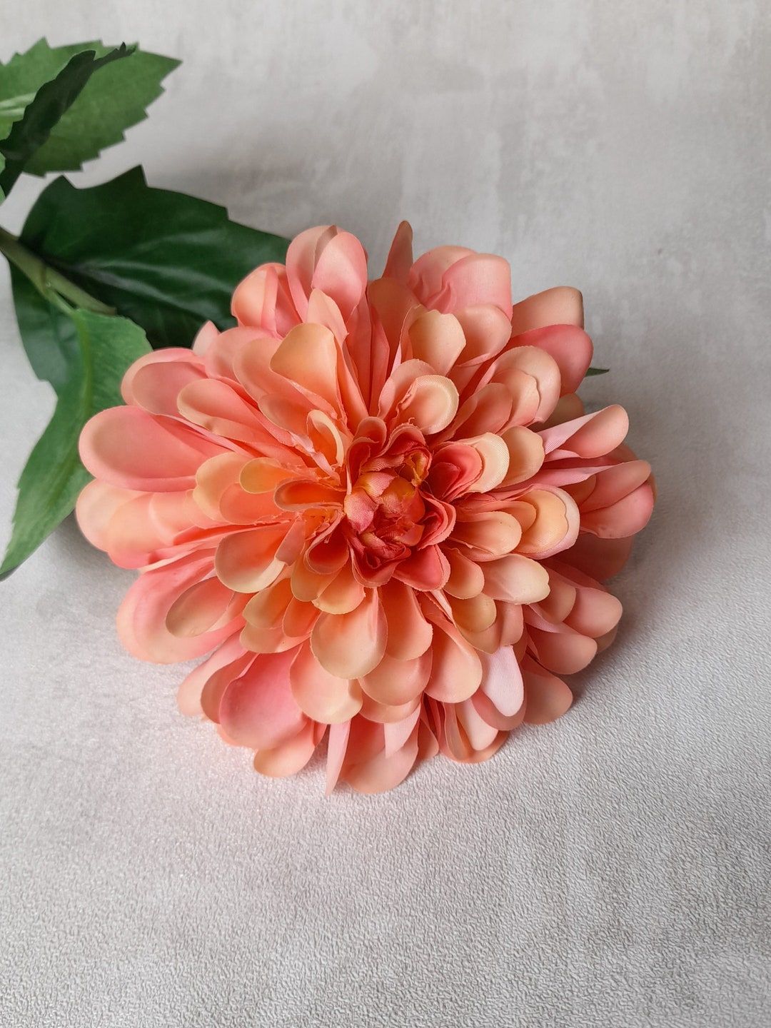 Artificial Dahlia Peach Dahlia Peach Bouquet Dahlia Home Etsy UK