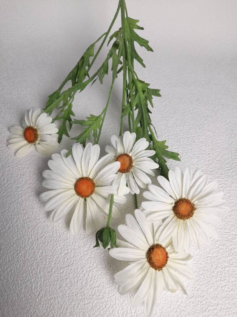 artificial flowers, artificial daisy, daisy home decor, daisy flower, white flowers, wedding flowers, spring flowers, gift for her, daisy