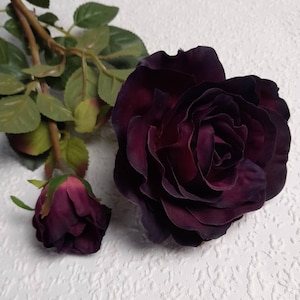 artificial rose, burgundy rose, artificial flowers, autumn wedding, rose home decor, burgundy flowers, winter wedding, burgundy bouquet