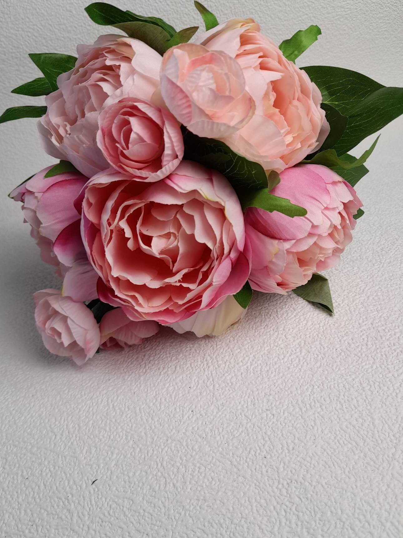 Artificial Peony Bunch Faux Pink Peony Artificial Peony Etsy UK