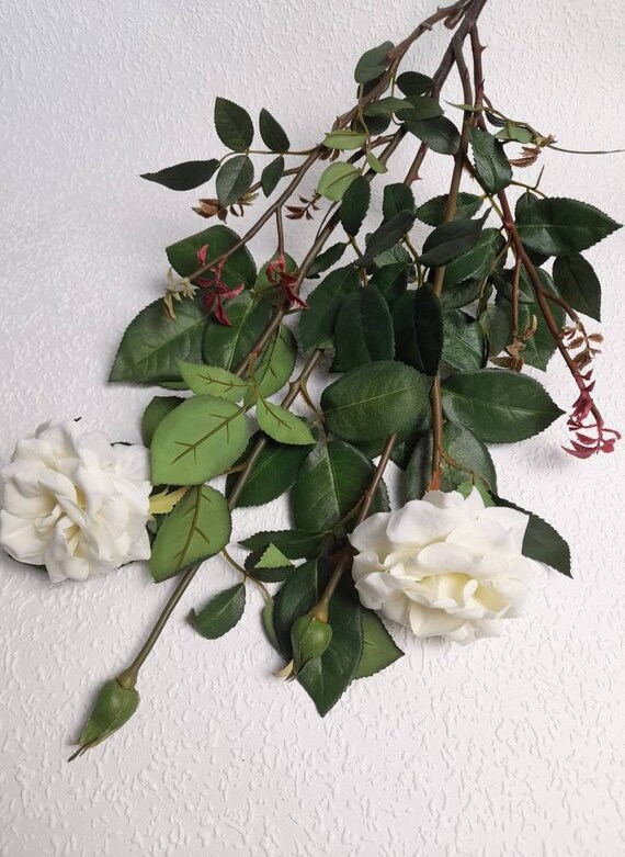 Rosal artificial planta de rosa rosal rosa blanca rosa de - Etsy México