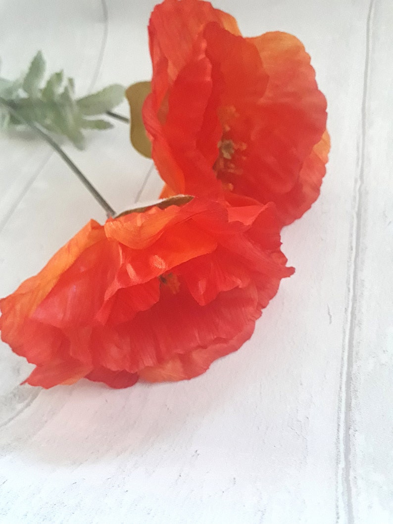 Artificial poppy artificial flowersfield poppy faux poppy Etsy