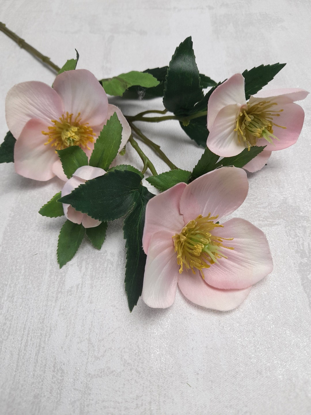 Artificial Hellebore, Pink Hellebore, Christmas Rose, Pastel Pink