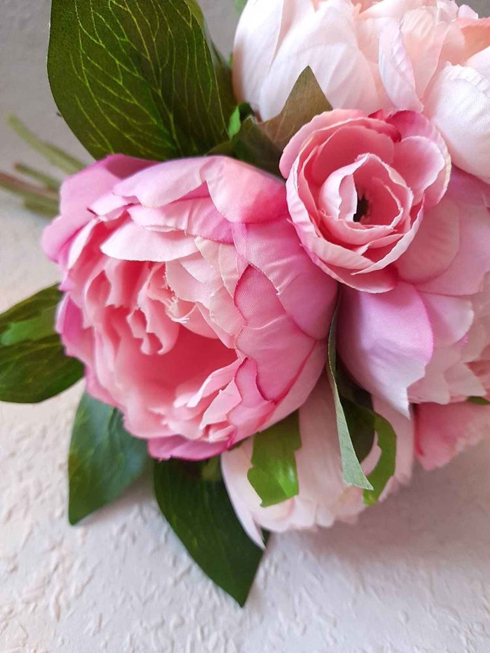 Artificial Peony Bunch Faux Pink Peony Artificial Peony Etsy UK
