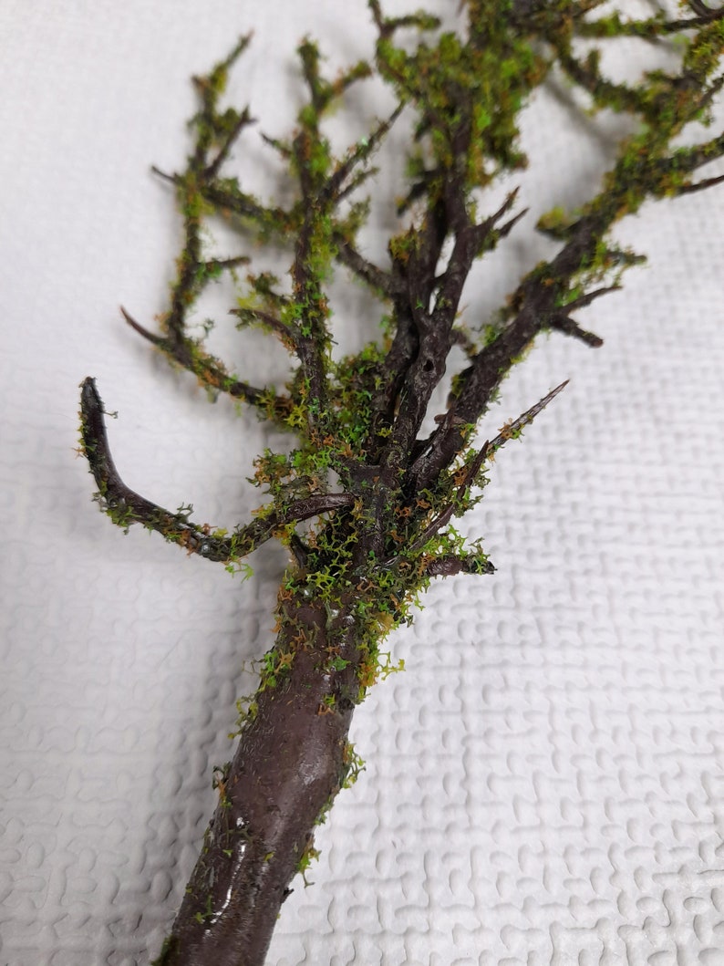 Artificial twig, artificial branch, moss twig, moss branch, rustic home decor, artificial tree branch, autumn wedding, woodland decor image 7