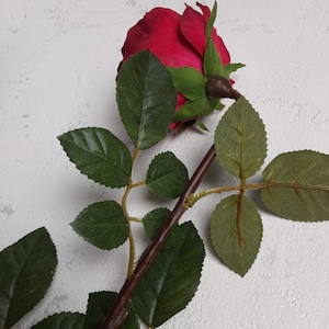 artificial rose, red rose, artificial flowers, gift for her, rose home decor, valentine rose, red flowers, red home decor, valentine roses image 8