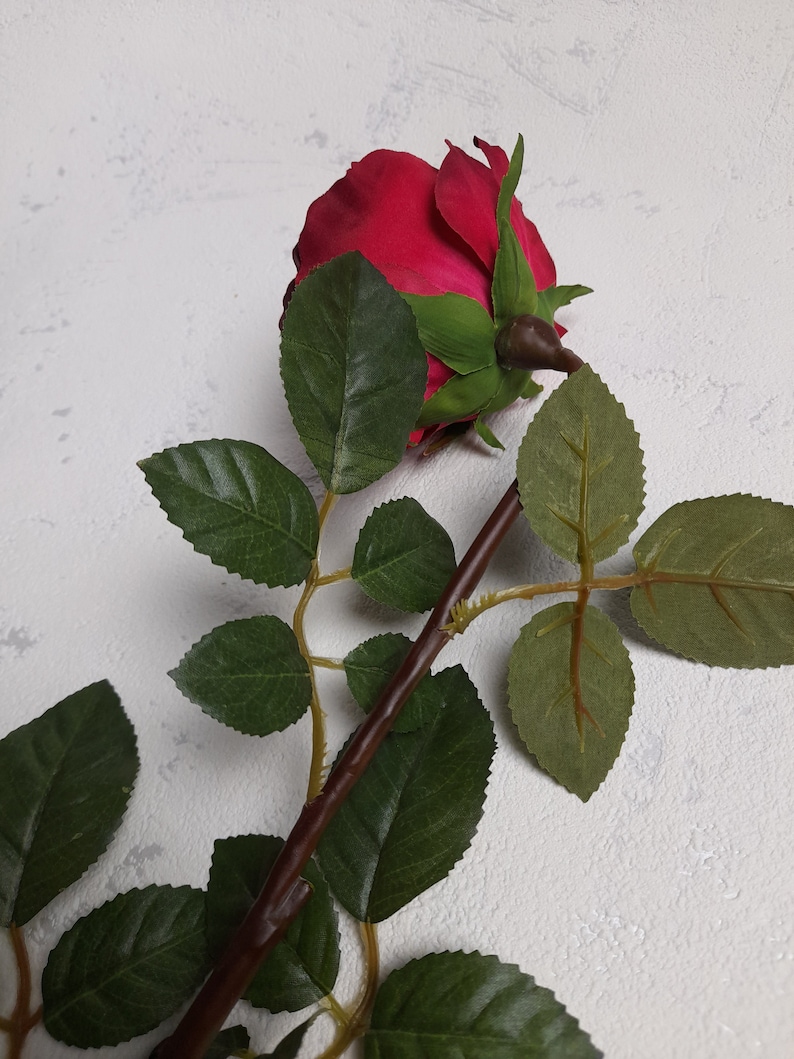 artificial rose, red rose, artificial flowers, gift for her, rose home decor, valentine rose, red flowers, red home decor, valentine roses image 8