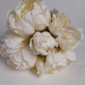 artificial peony, cream peony, peony bouquet, cream flowers, artificial cream flowers, vintage wedding, cream wedding, peony home decor