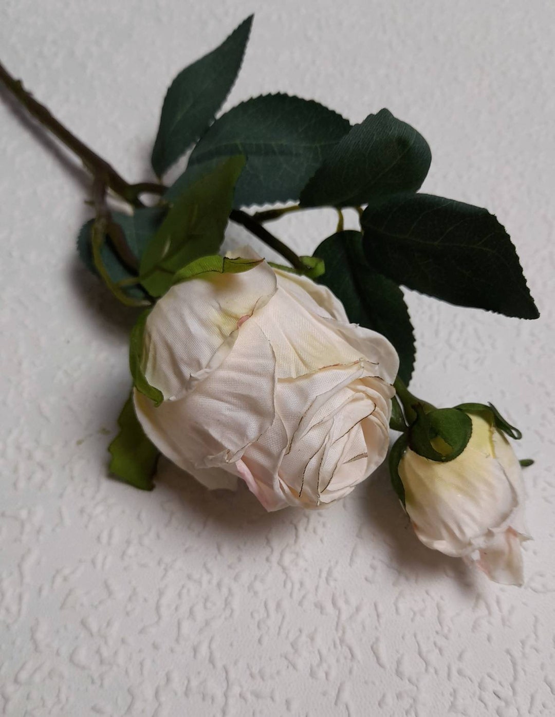 Artificial Rose Bud, Ivory Rose Bud, Artificial Flowers, Ivory Home