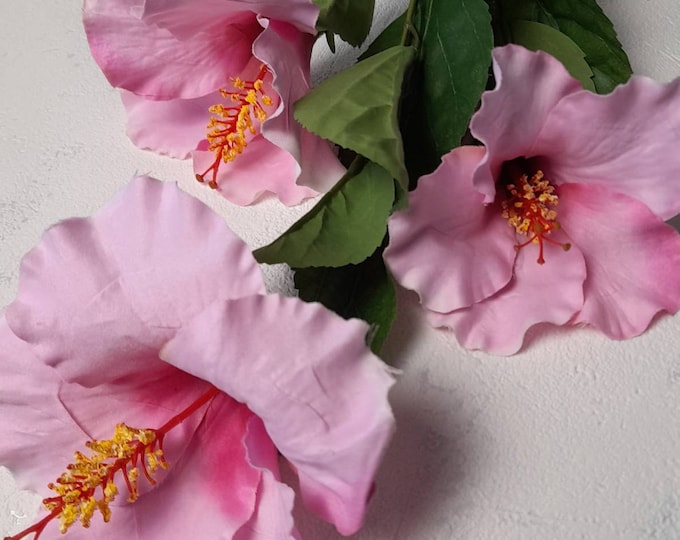 Artificial Flowers, Artificial Hibiscus, Pink Hibiscus, Tropical Flowers, Hibiscus Flower, Pink