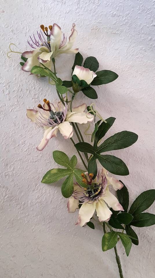 Artificial passion flower artificial flowers green passion Etsy