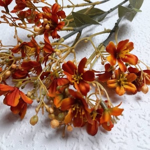 artificial gypsophila, flowering gypsophila, orange gypsophila, bouquet filler, gypsophila bouquet, rustic wedding, autumn wedding