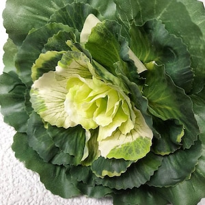 Artificial Green Ornamental Cabbage Stem - 45cm