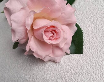 artificial rose, faux rose, pink rose, faux pink rose, artificial flowers, artificial rose, pink rose faux, vintage rose