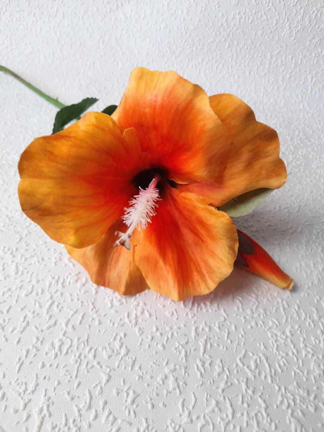 Artificial Hibiscus, Artificial Flowers, Orange Hibiscus, Tropical Flowers, Hibiscus Flower