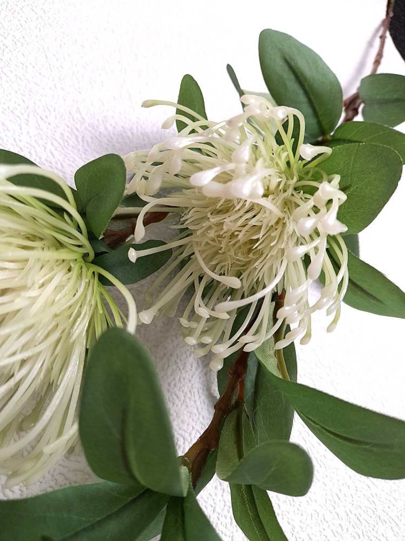 Artificial Flowers White Flowers Faux Protea Faux Tropical Etsy