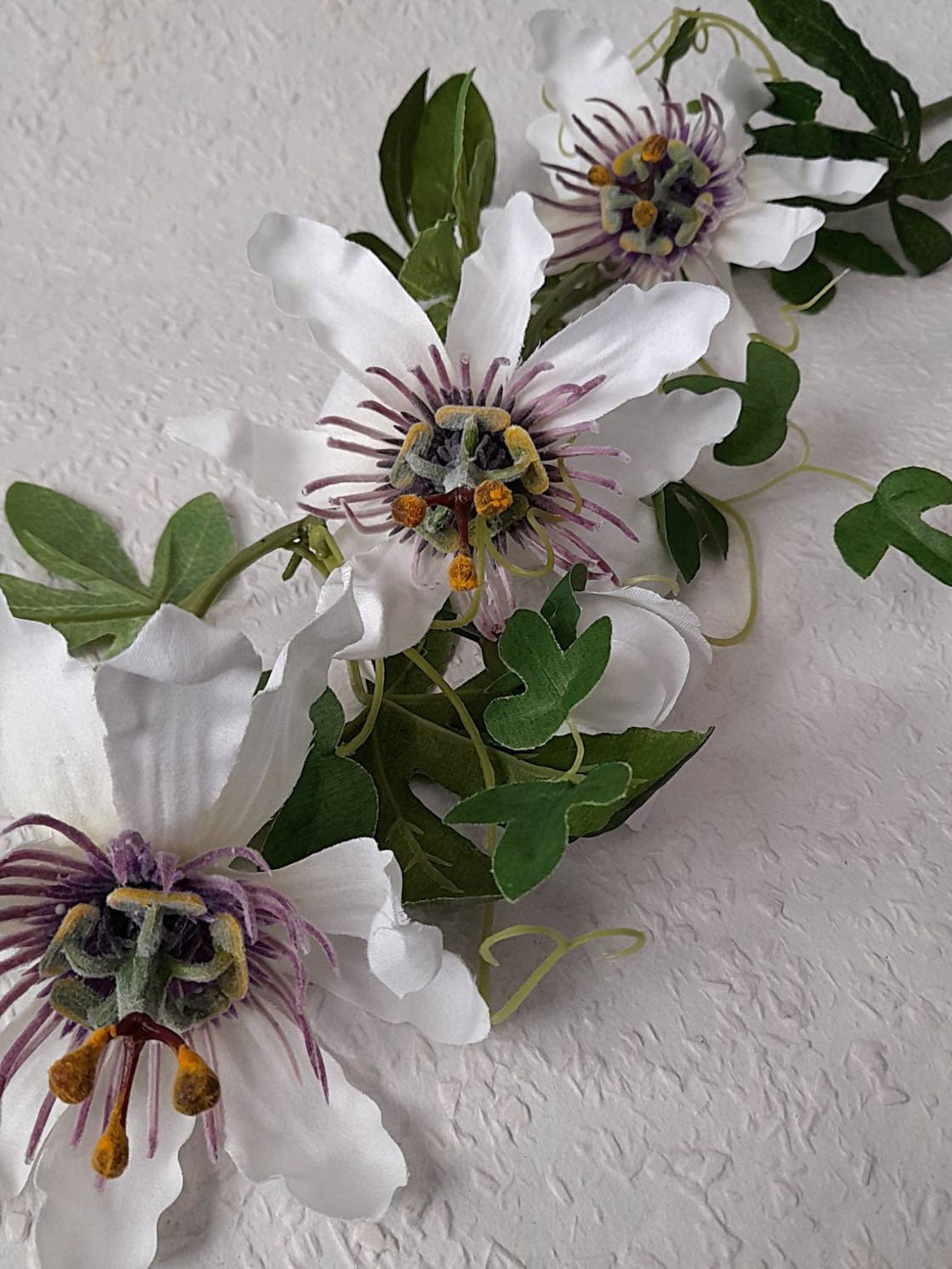 Artificial Passion Flower Artificial Flowers White Passion Etsy