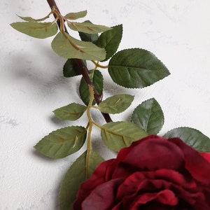 artificial rose, red rose, artificial flowers, gift for her, rose home decor, valentine rose, red flowers, red home decor, valentine roses image 4